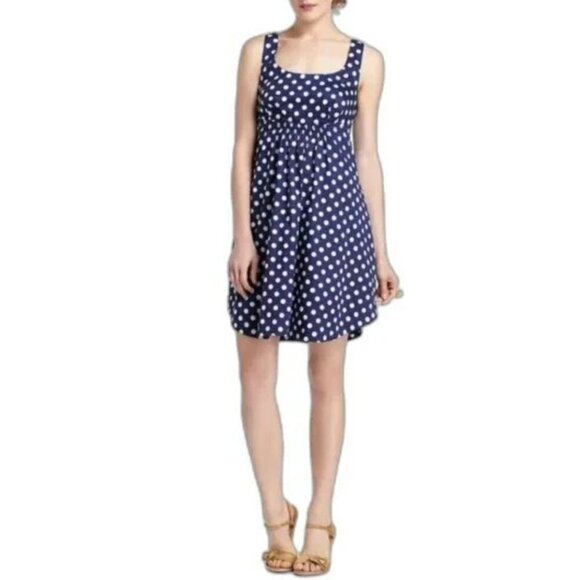 Anthropologie Vanessa Virginia Baby Doll Style Polka Dot Mini Dress - Size 4 - Picture 1 of 16